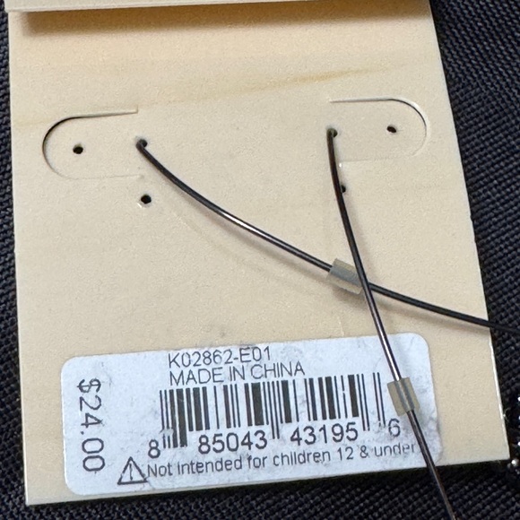 Kenneth Cole New York Hematite Bead Drop Earrings - Picture 3 of 3